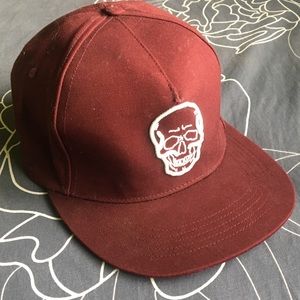 Embroidered skull SnapBack hat